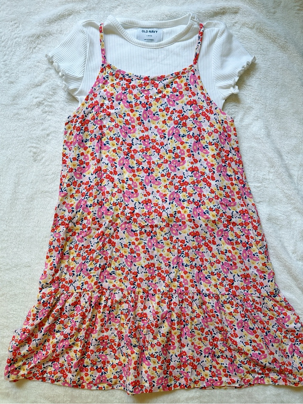 Floral Summer Dress and T-shirt Set